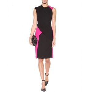 ALEXANDER WANG MIDI DRESS Black/pink Viscose Sleeveless Sz 4 NWT
